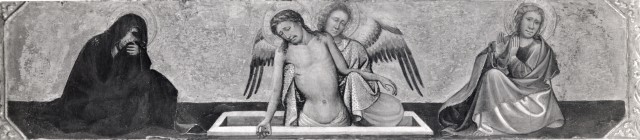 Anonimo — Starnina Gherardo - sec. XV - Cristo in pietà tra la Madonna e san Giovanni Evangelista — insieme